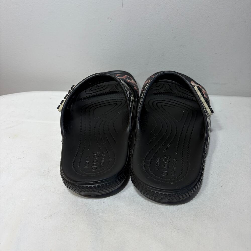 Crocs Sandals Flip Flops Classic Animal Remix Two Strap Slides Black Brown 9 - Picture 5 of 7